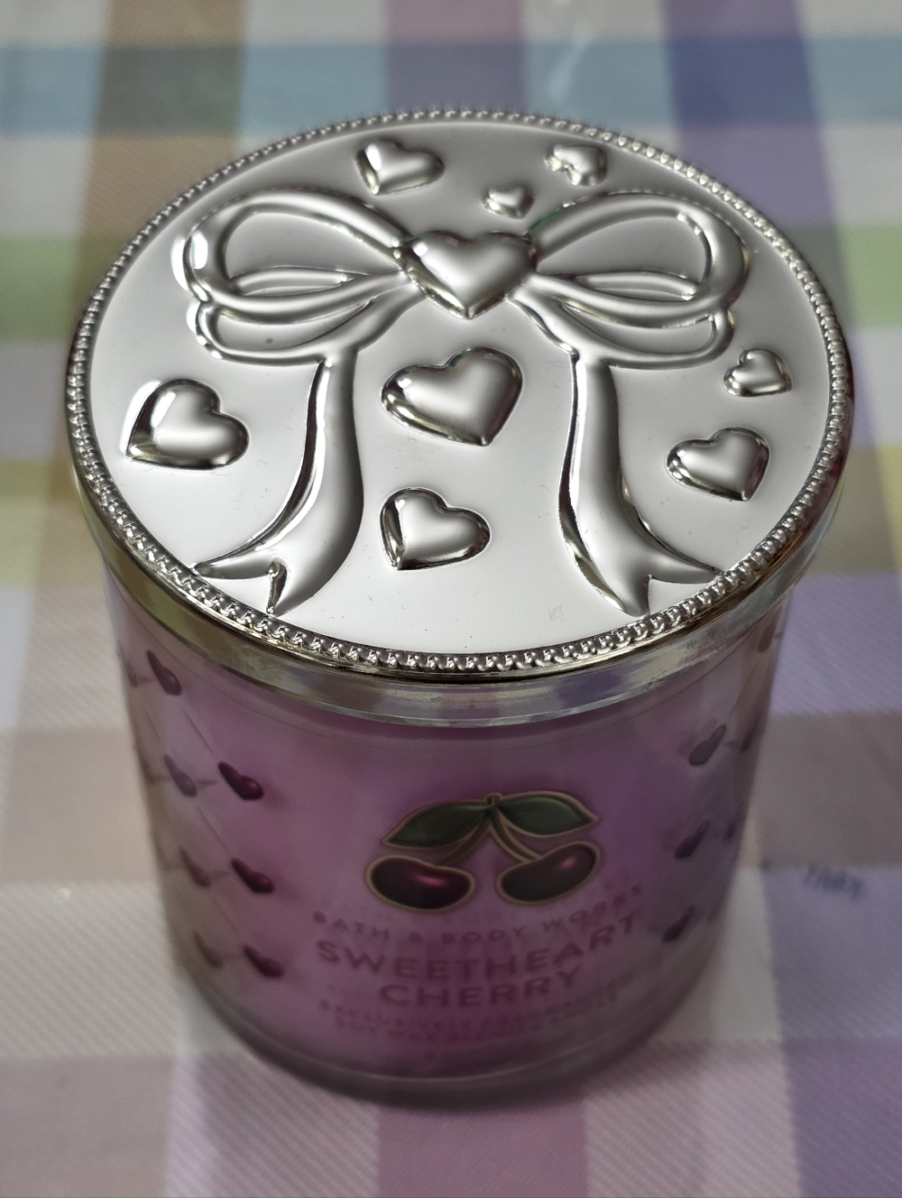 Bath & Body Works Sweetheart Cherry Soy Wax Candle 8oz NEW RARE - Picture 6 of 6